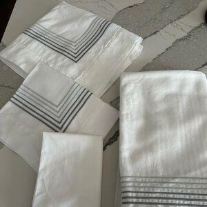 DEA made in Italy Shams, set of 4 gray embroidered